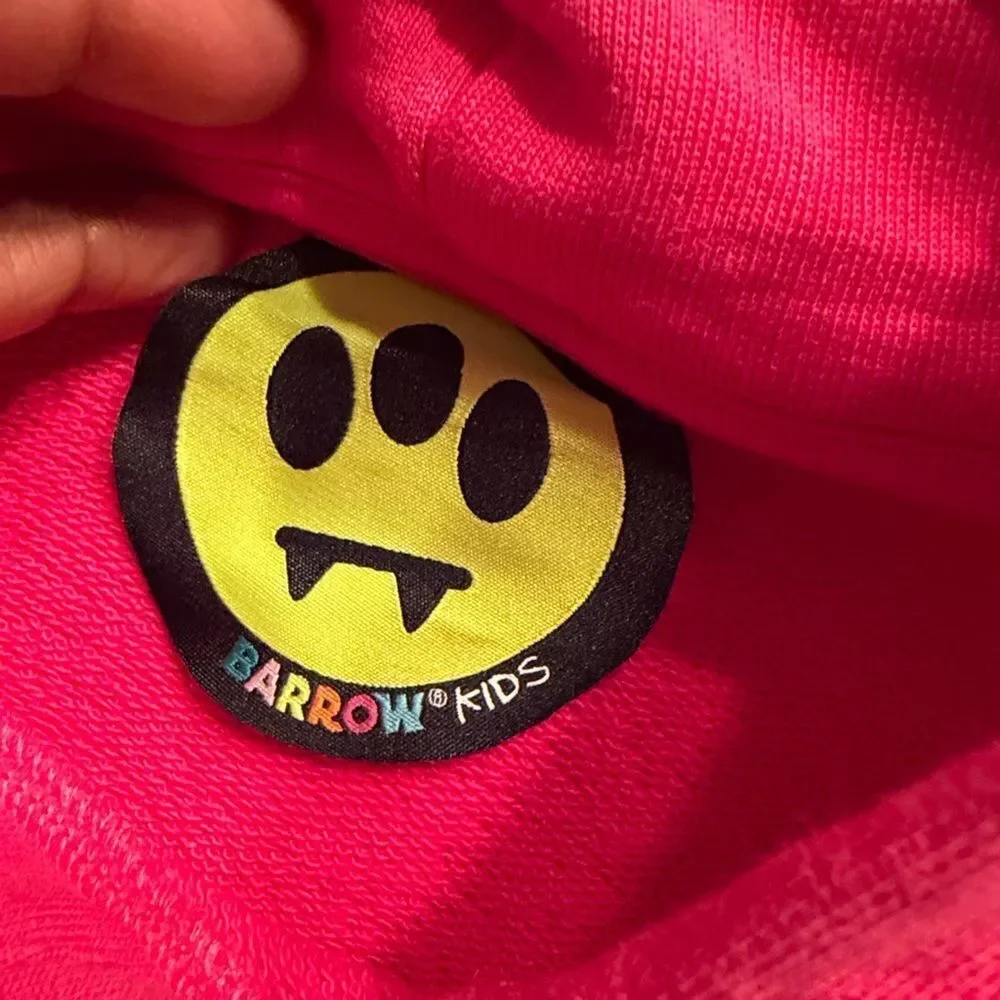 Barrow Kids Pink Unisex Cotton Hoodie Sweater(Size 8yrs)